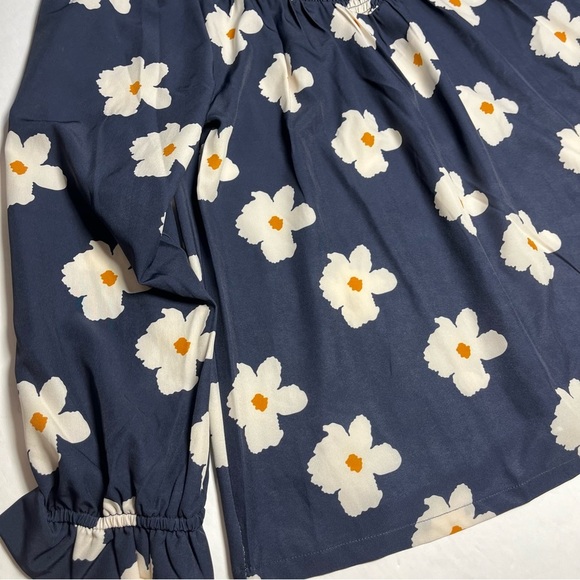 Michelle McDowell Floral Afternoon Stroll Lynn Top NEW Navy White Large Boho - Picture 4 of 9